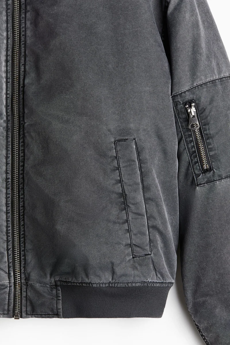 H&M Oversized Fit Washed bomber jacket