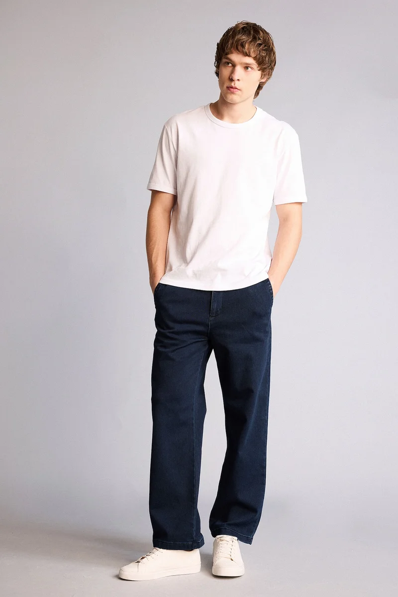 ديفاكتو Soft Textured Wide Leg Jeans
