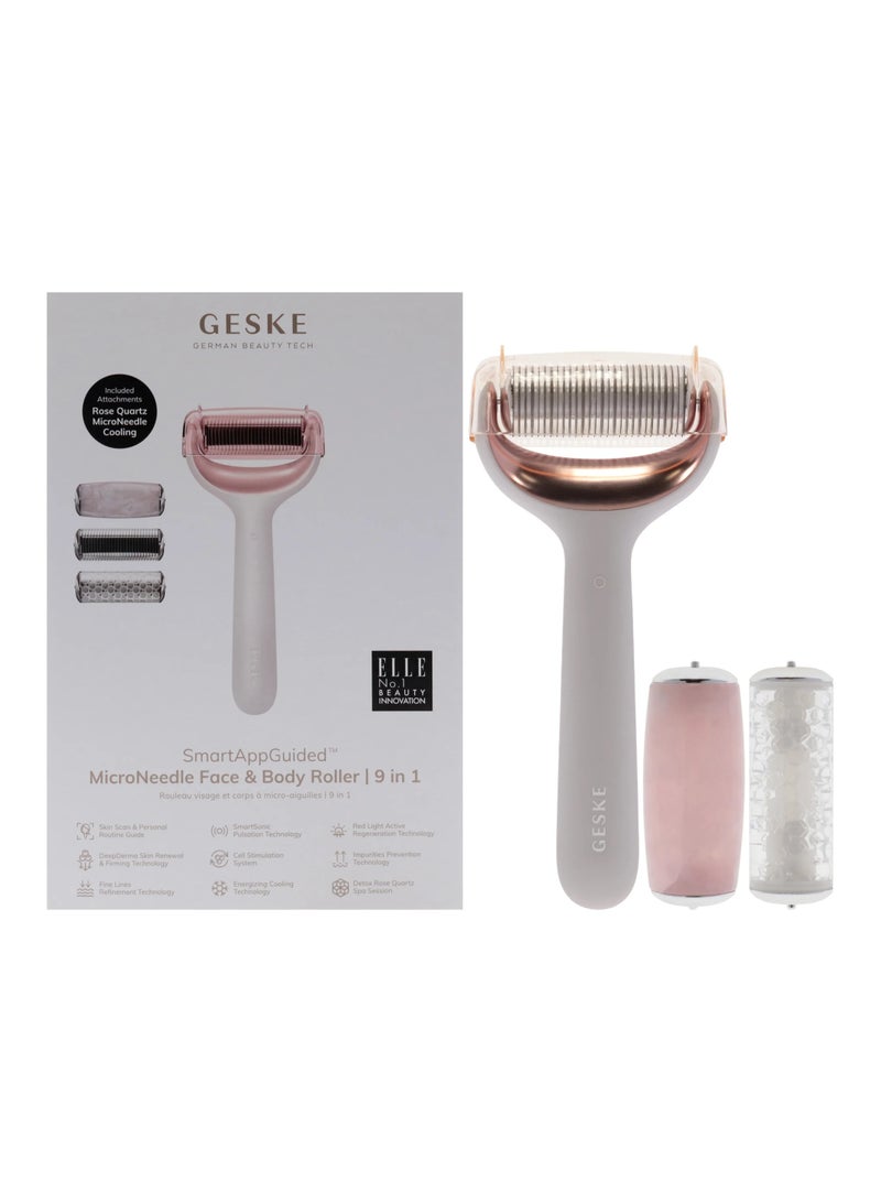 Geske MicroNeedle Face and Body Roller 9 in 1 SmartAppGuided Starlight 1unit - Image 4