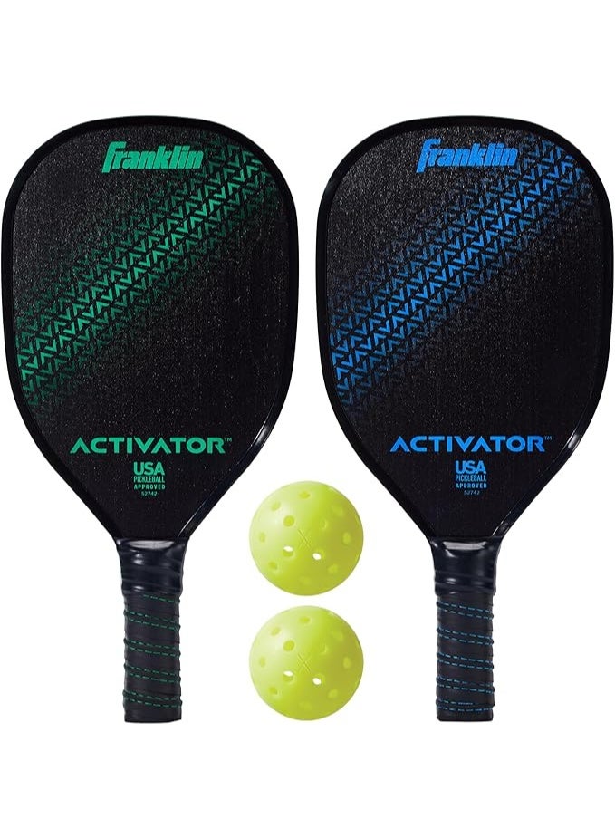 فرانكلين سبورتس مضرب بيكلبول خشبي للمبتدئين واللاعبين المتوسطين | معتمد من USA Pickleball | تصميم متين بخشب 7 طبقات مع مقبض مريح للعب الداخلي والخارجي - Image 1