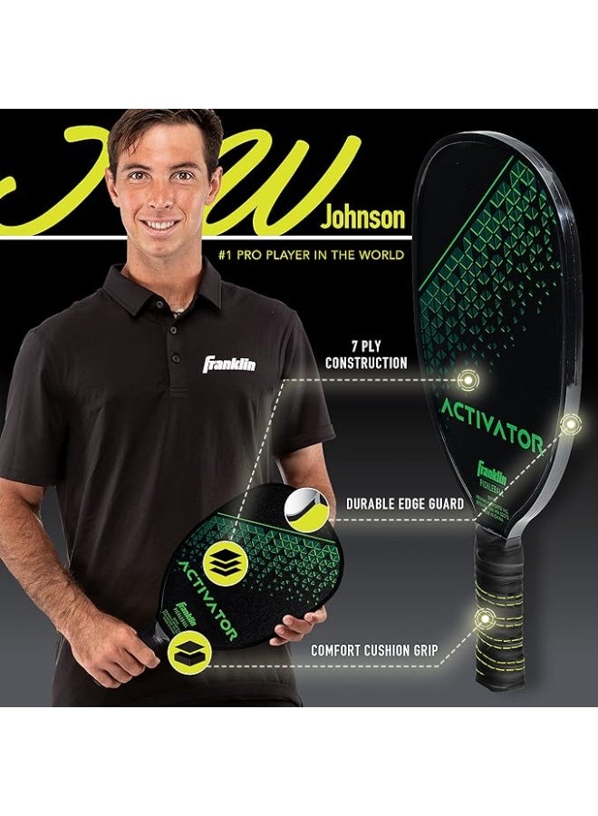 فرانكلين سبورتس مضرب بيكلبول خشبي للمبتدئين واللاعبين المتوسطين | معتمد من USA Pickleball | تصميم متين بخشب 7 طبقات مع مقبض مريح للعب الداخلي والخارجي - Image 5