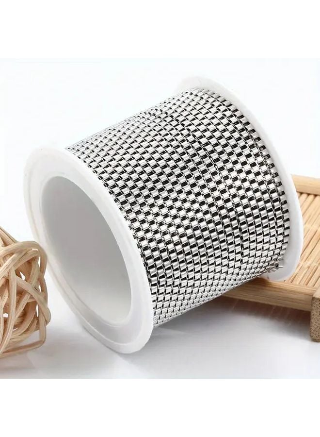 2mm Silvery Stainless Steel Box Chain Heavy Duty Interlocking For Handbags Jewelry Making DIY Crafts - Image 3
