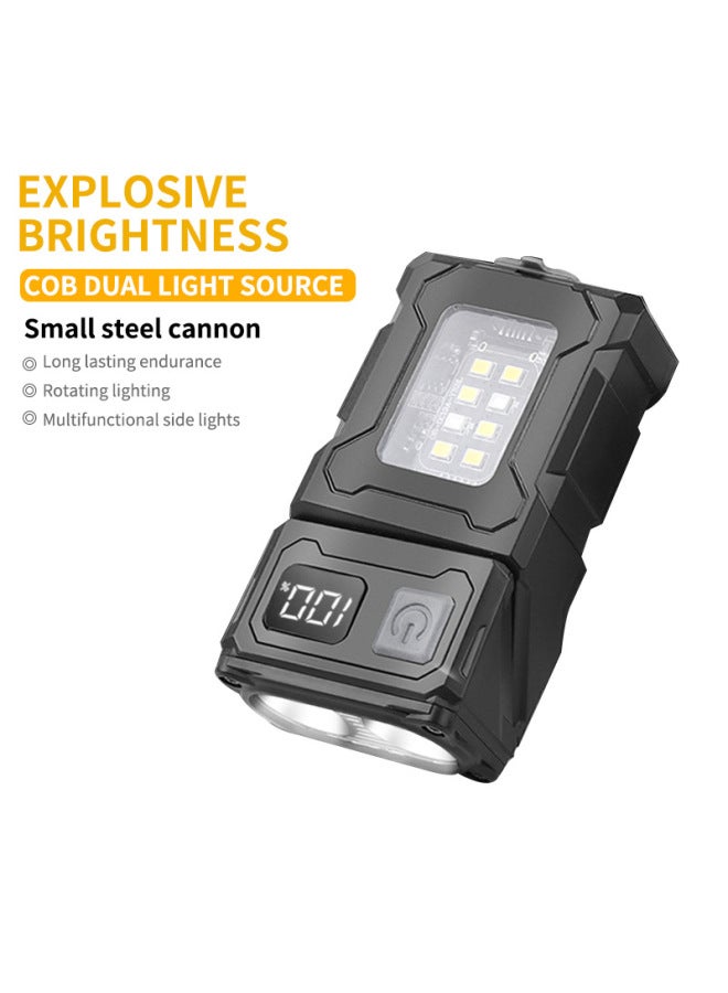 COB LED Digital Display Strong Light Working Lamp 180 ° Rotating Magnetic Attraction Expenditure Output Warning Emergency Lamp-Color:T280-multifunctional Work Light + USB Data Cable  - Image 2