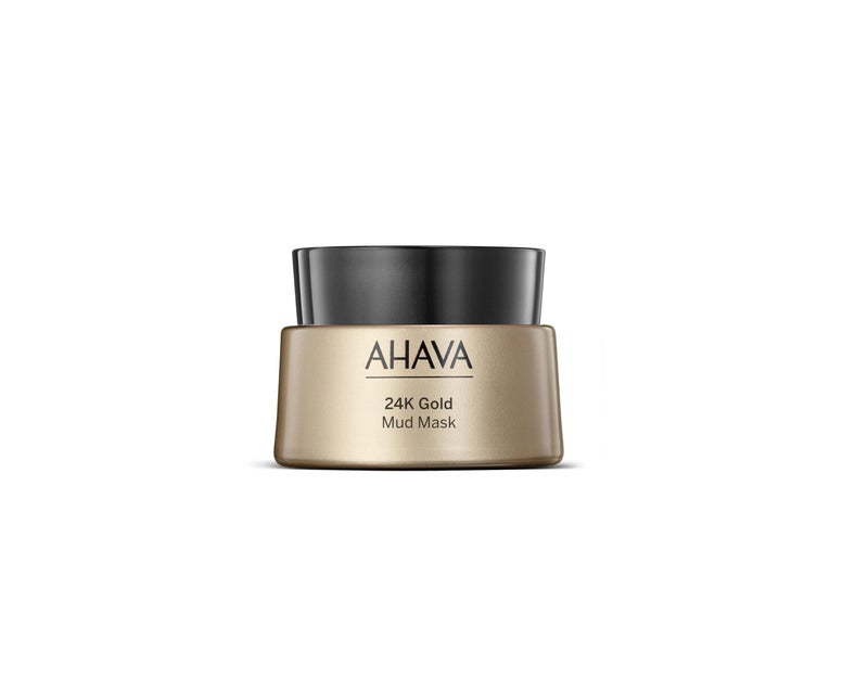 AHAVA 24K Gold Mineral Mud Mask - Luxury Mud Mask for Refined, Luminously Radiant Skin, Smoothes, Firms & Illuminates, includes 24K Gold, Osmoter, Dead Sea Mud, Matrixyl & Hyaluronic Acid, 1.7 Fl.Oz - Image 1