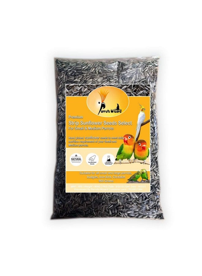 Parrots Wizard All Life Stages Dry Bird Food Small Size Sunflower Seeds for Bird 900 G,Pack of 1 - Image 1