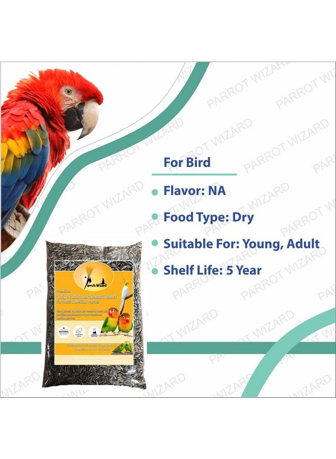 Parrots Wizard All Life Stages Dry Bird Food Small Size Sunflower Seeds for Bird 900 G,Pack of 1 - Image 2