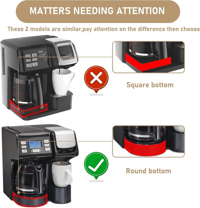 Shonshon 12-Cup Replacement Coffee Carafe Compatible with Hamilton Beach Coffee maker Pot 49902, 49915, 49905C, CM4309, 49317, 49467, 49611, 49904, 49934, 46230, 46290, 46293, 46294, 46299 - Image 2