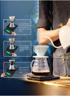 V60 Pour Over Coffee Set,With Timing Electronic Scale, Coffee Kettle with thermometer, Bean Grinder, Dripping Cup, Hand Brewed Coffee Pot, Coffee Glass Cup and Filter Paper, Black - pzsku/ZC618CCC7DDA7B00198EEZ/45/1741058160/895a8f86-3958-43c4-9d72-f60feff25826