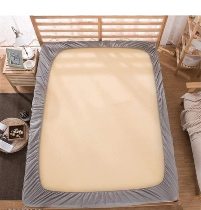 New Town Cotton Feel Glace Cotton Elastic Fitted Printed Queen Size Double Bed Bedsheet with Matchig 2 Pillow Covers Fits Upto 8 Inches Mattress Size Safari 608  - Image 3