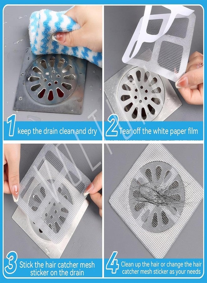 Lumevo Disposable Shower Drain Cover Hair Catcher Shower Drain Mesh Stickers, Bathroom, Laundry, Bathtub, Kitchen Shower Drain Floor Sink Strainer Filter Mesh (20) - Image 3