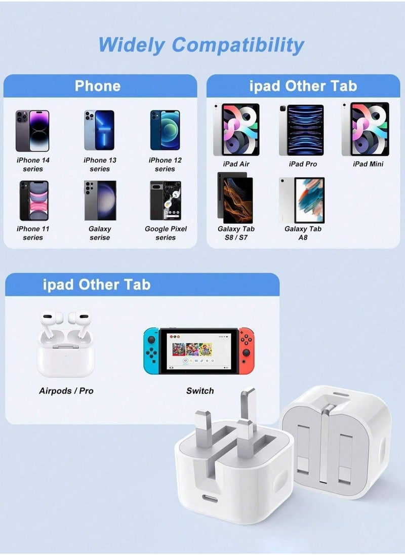 PRIMO PLUS - USB-C Power Adapter With Type-C To Lightning Cable 20W White - Image 1