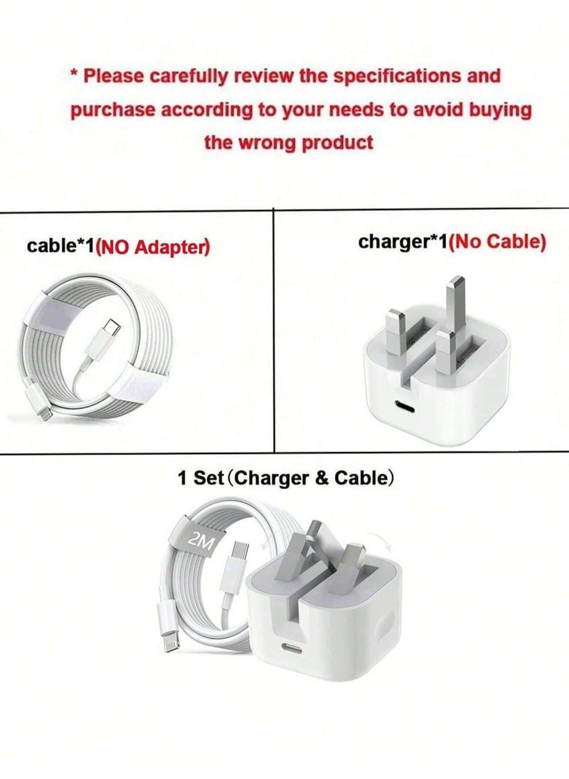 PRIMO PLUS - USB-C Power Adapter With Type-C To Lightning Cable 20W White - Image 1