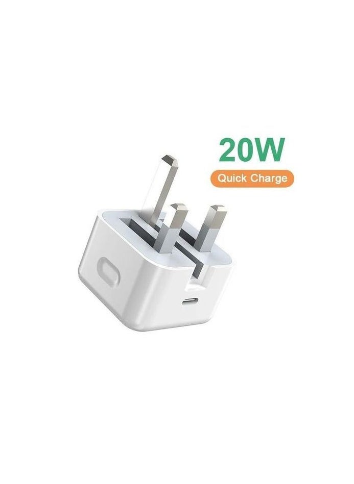 PRIMO PLUS - USB-C Power Adapter With Type-C To Lightning Cable 20W White - Image 1