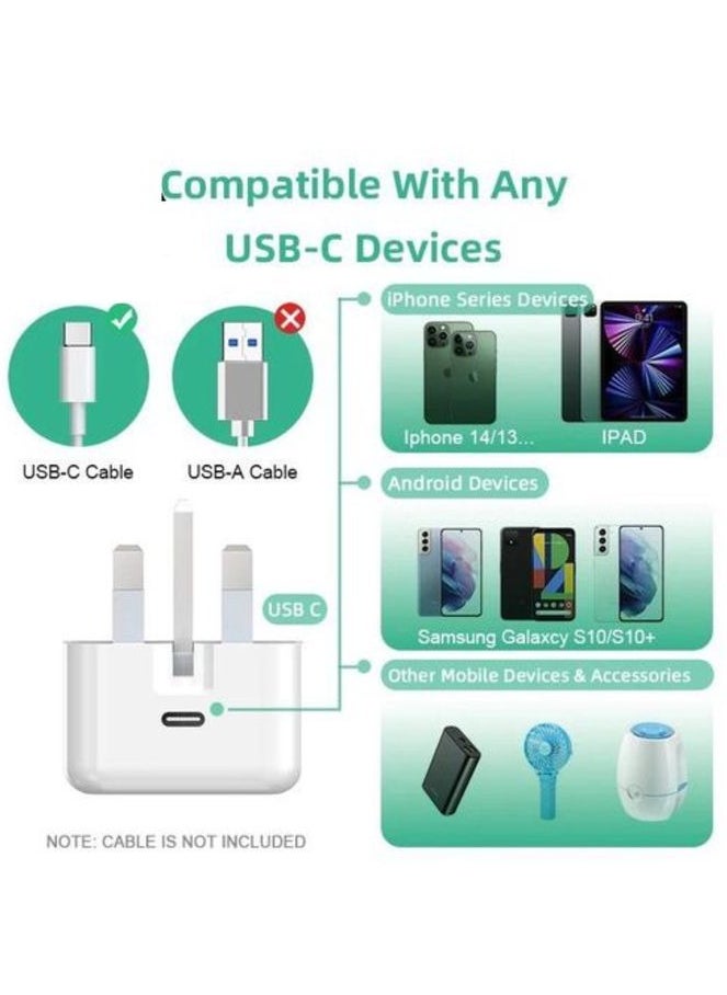 PRIMO PLUS - USB-C Power Adapter With Type-C To Lightning Cable 20W White - Image 1