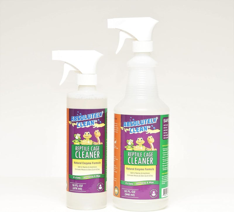 Absolutely Clean Amazing Reptile & Amphibian Terrarium Cleaner and Deodorizer - Just Spray/Wipe - Safely & Easily Removes Reptile & Amphibian Messes - USA Made (32oz Spray Bottle - Save 25%) - Image 2