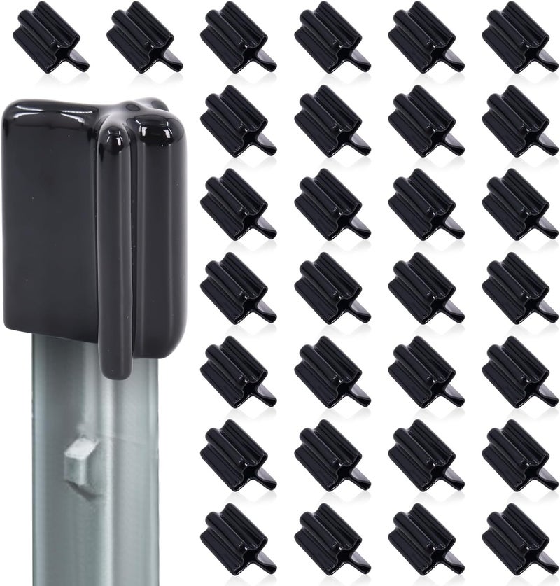 Swess 50 Pcs Safe T Post Caps, Vinyl T Post Topper Safety T-Post Caps, Black - Image 1