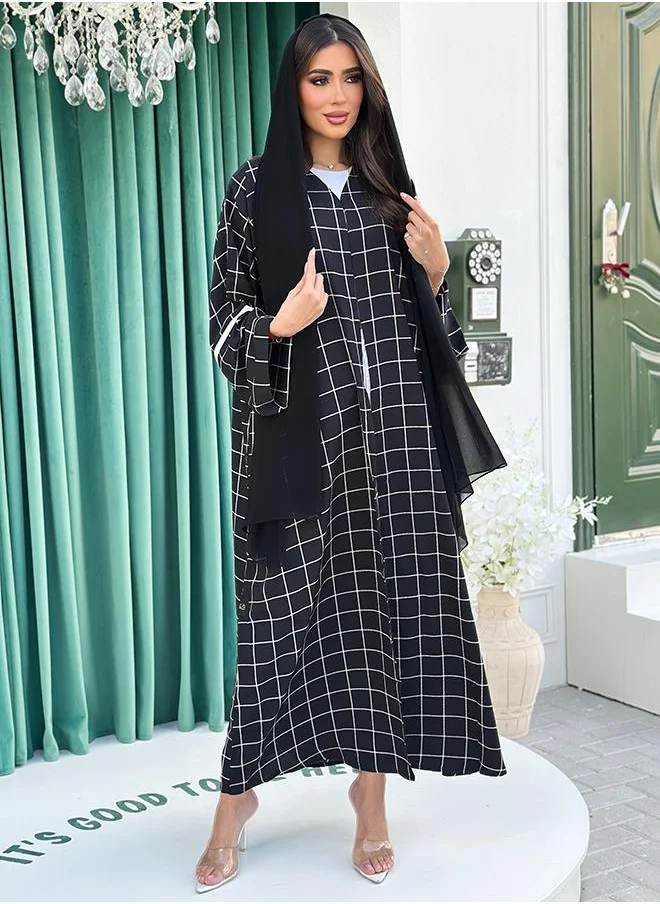 فنة Chiffon Bisht abaya
