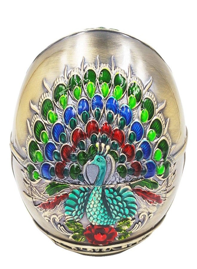 Hourwof Smokeless Ashtray with Lid,Peacock Windproof Ashtrays for Outdoor Patio Balcony,Metal Cigarettes Ash Tray for Home Office Tabletop Decor,Birthday Housewarming Gift,Bronze - Image 2