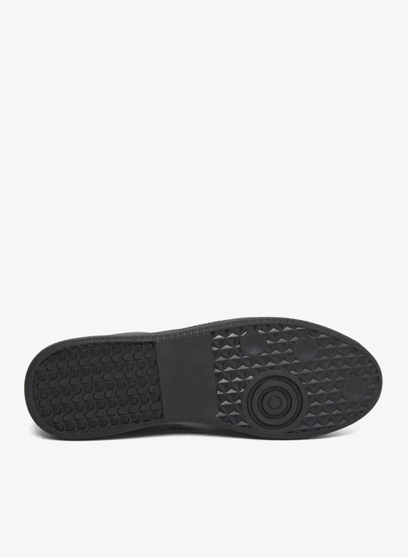 Styli Black Styli Men Black Cut and Sew Panel Sneakers for Men | Best Price UAE