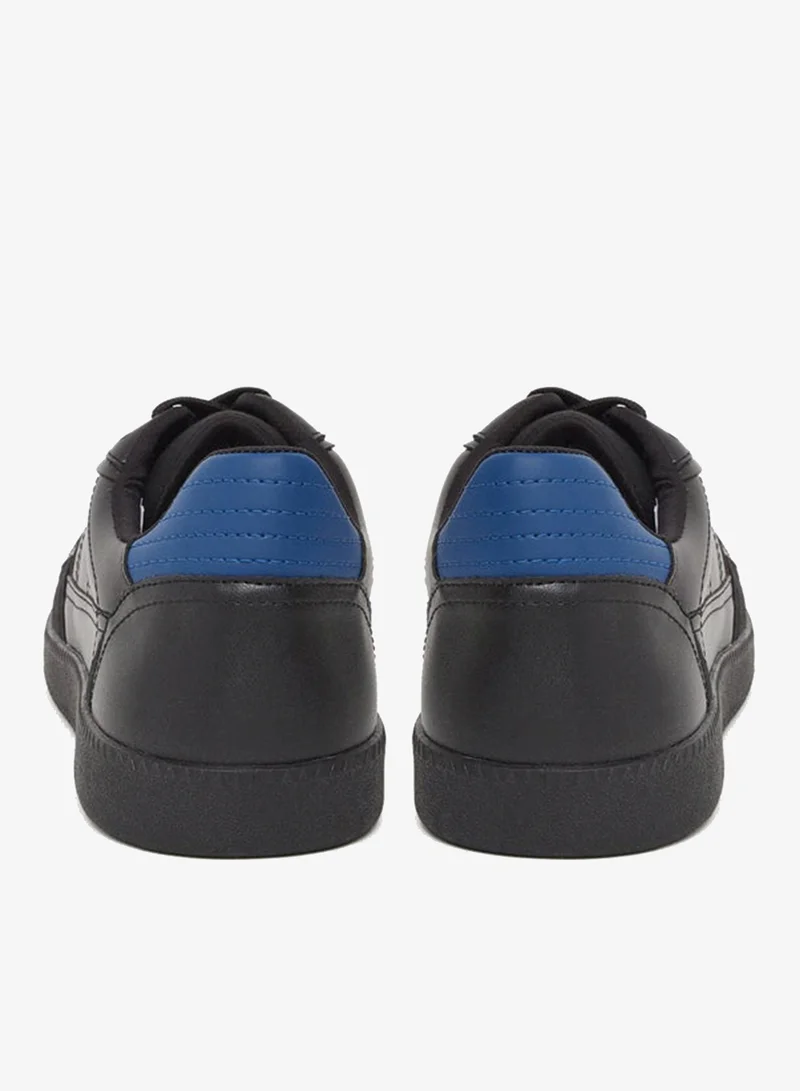 Styli Black Styli Men Black Cut and Sew Panel Sneakers for Men | Best Price UAE