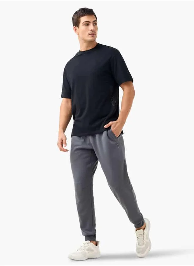 ADOT by Splash Panelled Joggers with Drawstring Closure and Pockets