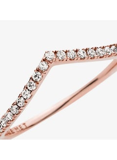 PANDORA Wishbone 14k rose gold-plated ring with clear cubic zirconia, Size 54  - Image 5