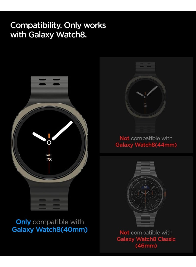 Spigen GLAStR EZ-Fit Samsung Galaxy Watch 8 (40mm) Screen Protector [2 PACK] Tempered Glass with Auto Align Install Kit - Image 2