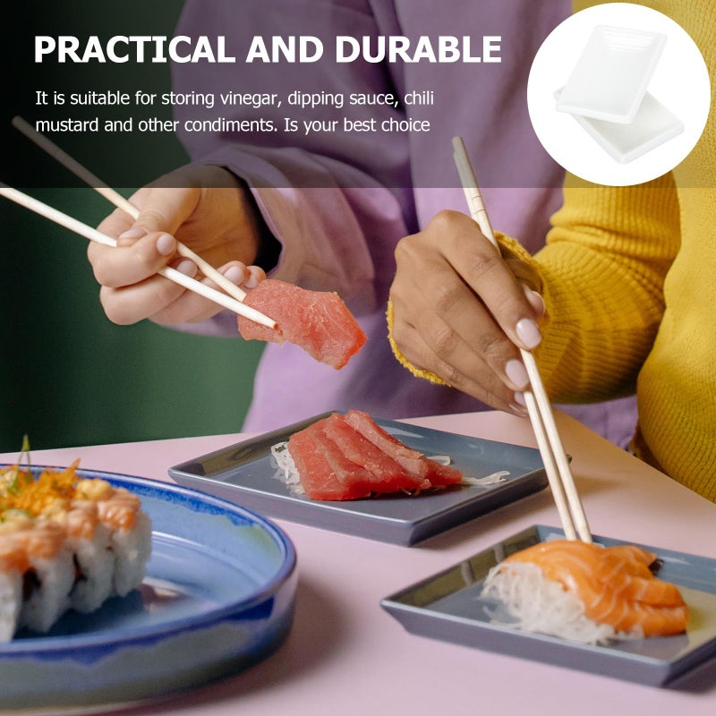 Japanese Style Ceramic Sauce Dish Set 4pcs 3 Inch Sushi Soy Vinegar Container - Image 5
