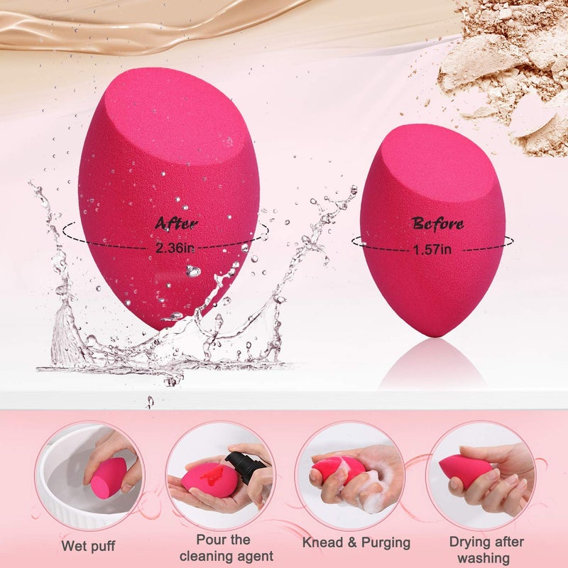 Fennec Mart Makeup Sponges 3Pack Blender Beauty Foundation Blending Sponge Professional Beauty Makeup Set Multi Colour And Multi Shape - Image 4