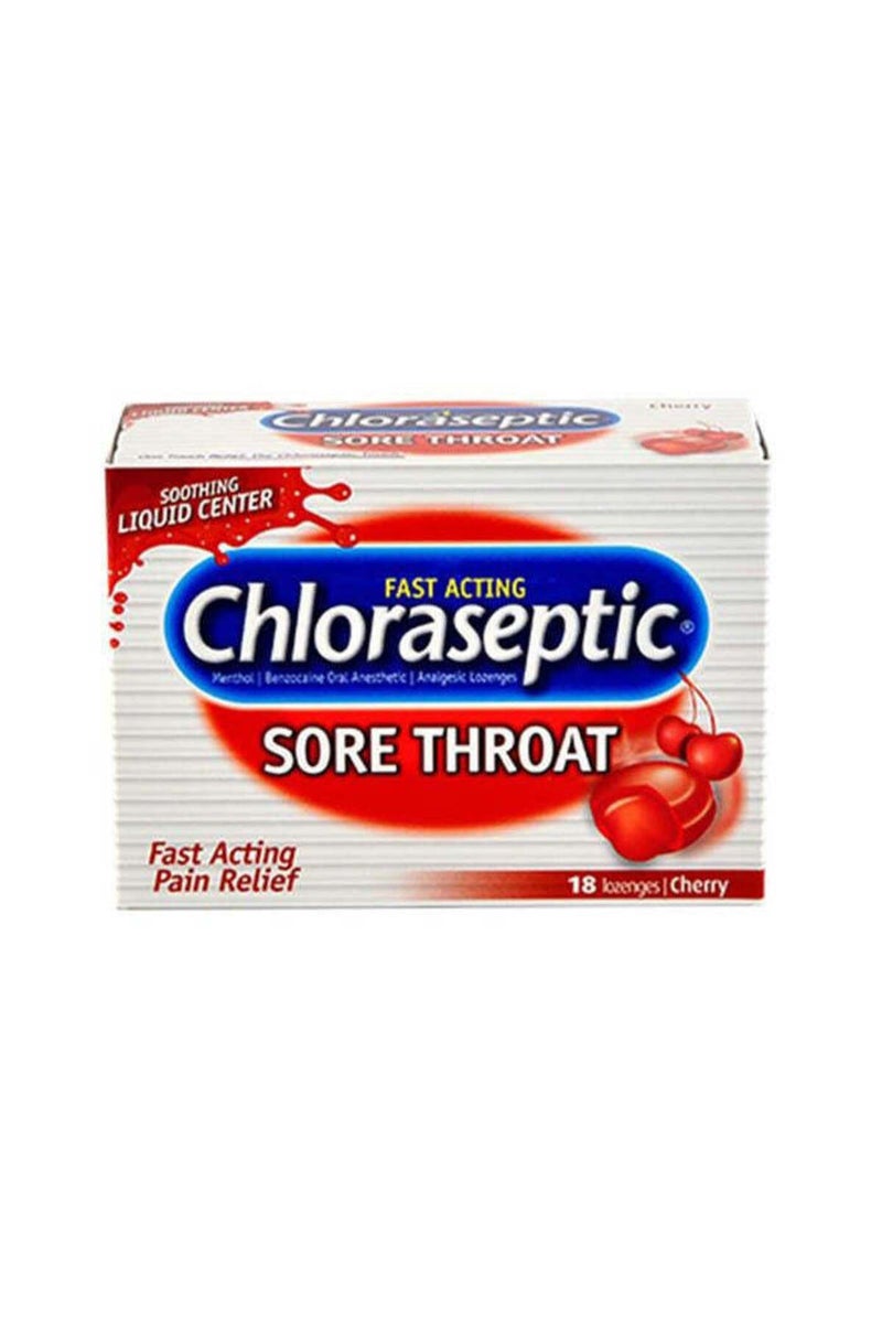 SORE THROAT CHERRY LOZENGES 18S