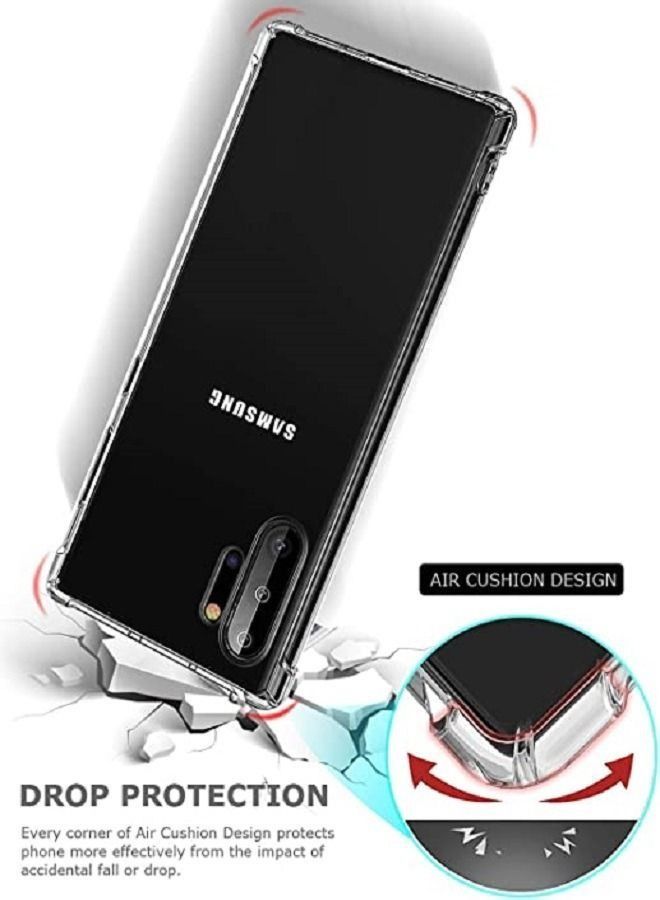 Samsung Galaxy Note 10 Plus Hybrid Armor Shockproof Clear Back Cover Case with TPU Bumper Edge - Image 3