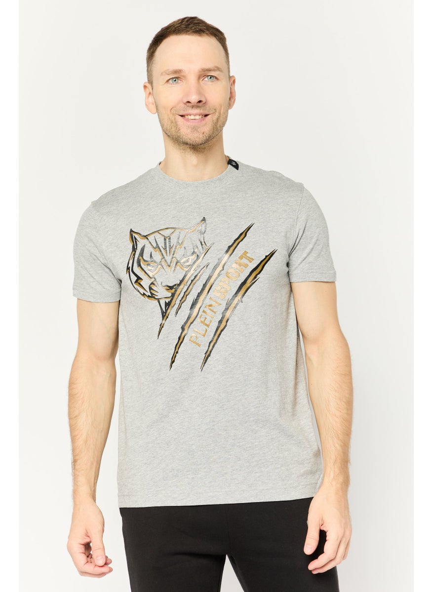 Plein Sport - Men Sportswear Fit Short Sleeve Outdoor T-Shirt, Grey - Image 1