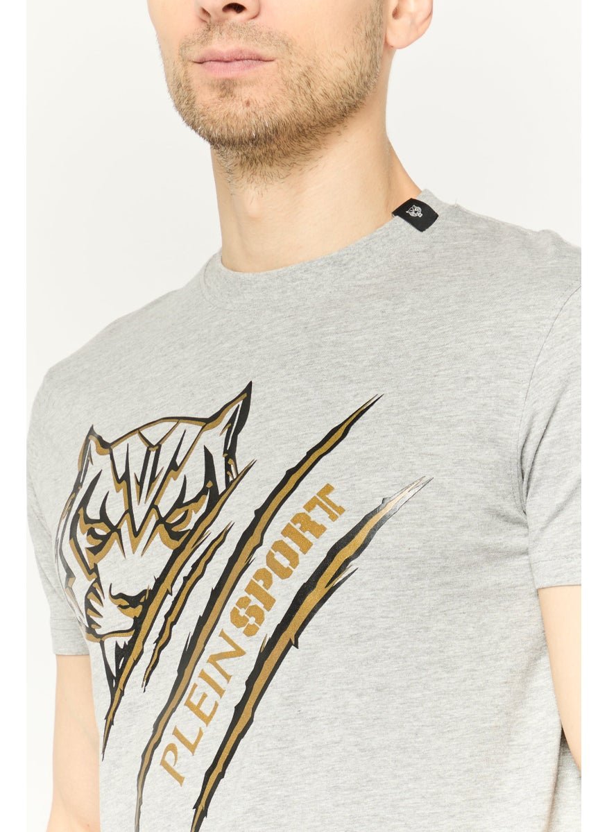 Plein Sport - Men Sportswear Fit Short Sleeve Outdoor T-Shirt, Grey - Image 1