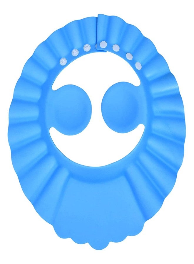 كوبير إندستريز قبعة استحمام ناعمة قابلة للتعديل من كوبر إندستريز، آمنة للاستخدام أثناء الاستحمام والشامبو، مناسبة للأطفال الصغار والرضع والأطفال - عبوة من قطعتين (أزرق) - HS_38_KUBMART21343 - Image 3