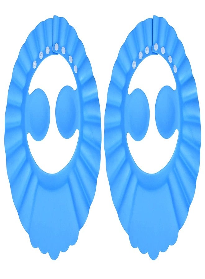 كوبير إندستريز قبعة استحمام ناعمة قابلة للتعديل من كوبر إندستريز، آمنة للاستخدام أثناء الاستحمام والشامبو، مناسبة للأطفال الصغار والرضع والأطفال - عبوة من قطعتين (أزرق) - HS_38_KUBMART21343 - Image 1