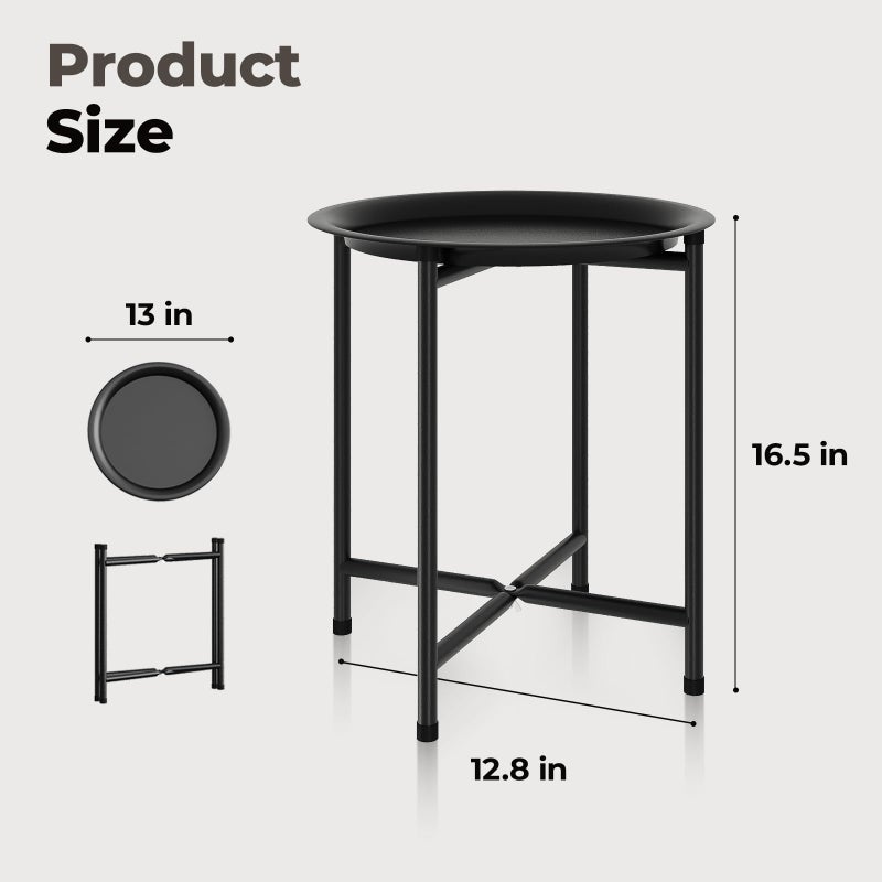Bamworld Plant Stand Indoor Tall Plant Table for Large Plants Outdoor Plant Stool Metal Plant Holder for Patio Garden Balcony Living Room Black - Image 3