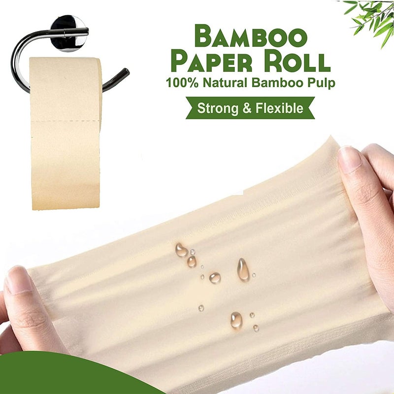 WBM Care Bamboo Paper Towels Strong  Flexible 3Ply Designed for Sensitive Skin TreeFree AllNatural  Healthy Bath Toilet Tissues 200 Sheets 20 Rolls - Image 3
