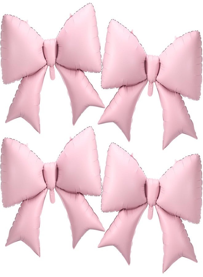 Simgoing 4 Pcs 39 Inch Jumbo Pink Bow Balloons Giant Bow Balloons Large Coquette Decorations Backdrop for Women Birthday Baby Shower Bridal Engagement Wedding Decor Party Supplies - Image 1