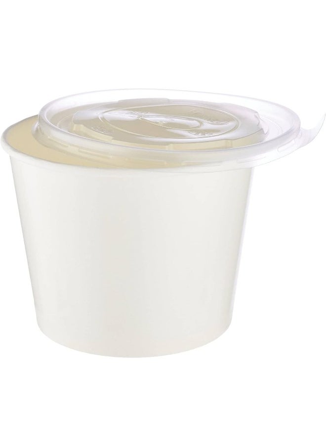 Hotpack - Hotpack Disposable Paper Soup Bowl for Food Storage Take-Outs, Or To-Go Lunch, 400ml, 5 Pieces - Image 1