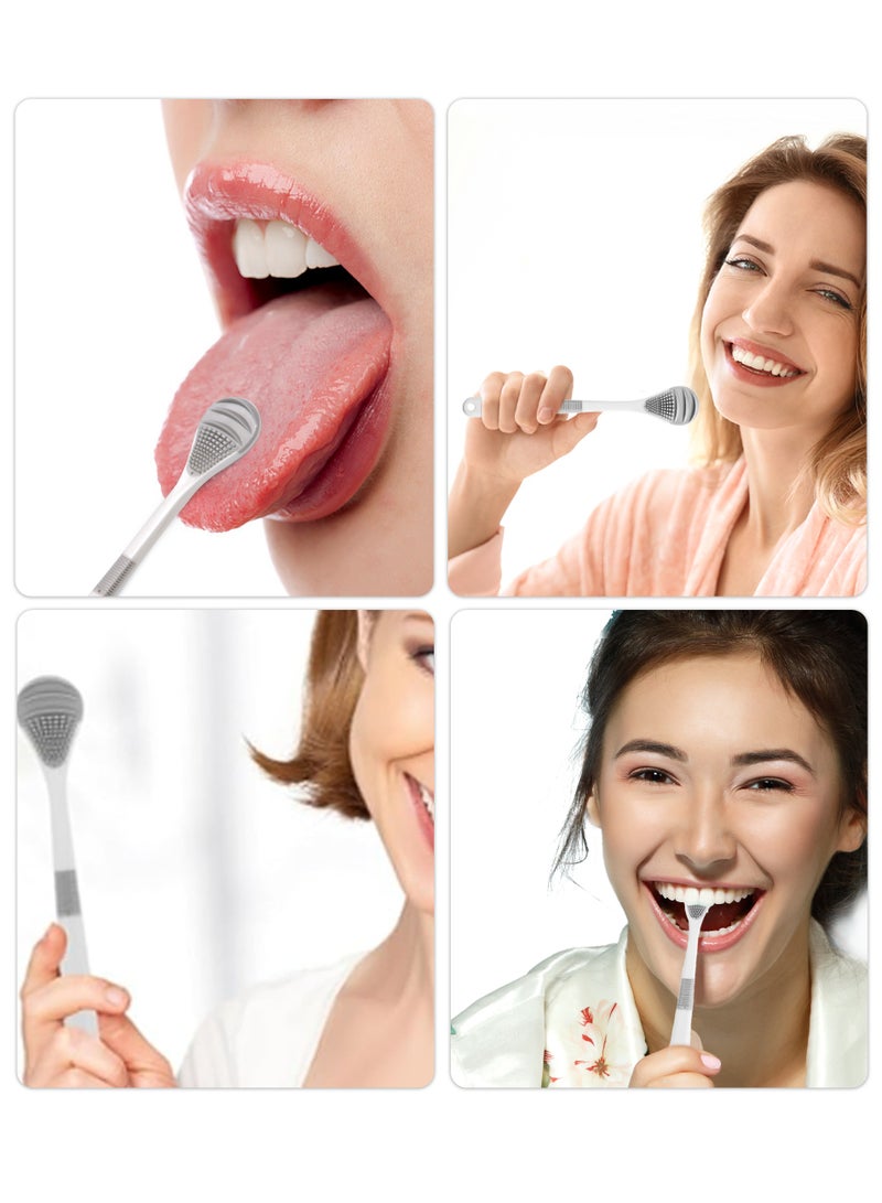 Generic 2Pcs Tongue Scraper, 3-in-1 Design, Tongue Scraper for Adults & Kids,Reduce Bad Breath,Oral Care & Hygiene Product  - Image 4