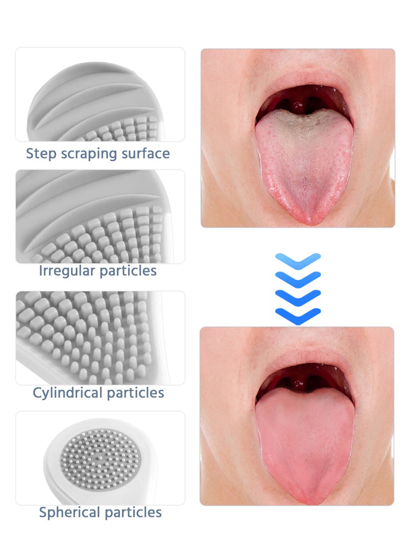 Generic 2Pcs Tongue Scraper, 3-in-1 Design, Tongue Scraper for Adults & Kids,Reduce Bad Breath,Oral Care & Hygiene Product  - Image 2