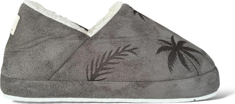 Liger Ultra Light Palm Patterned Wool Home Shoes Women's Slippers Smoke - Image 1