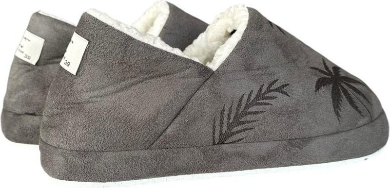 Liger Ultra Light Palm Patterned Wool Home Shoes Women's Slippers Smoke - Image 3