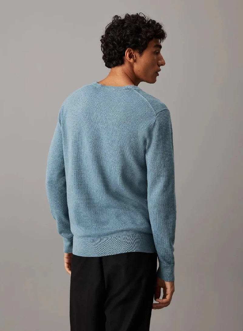 CALVIN KLEIN Waffle Knit Jumper