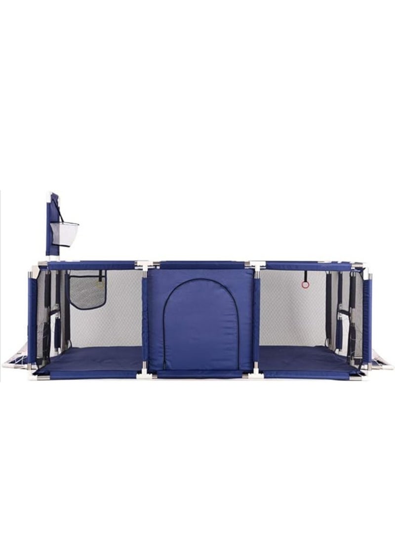 MAAS Large and Portable Safe Playground for Children and Babies Suitable for Indoor and Outdoor Use Fun Activities with Foldable Basketball Hoop 180X120X60 CM  - Image 4
