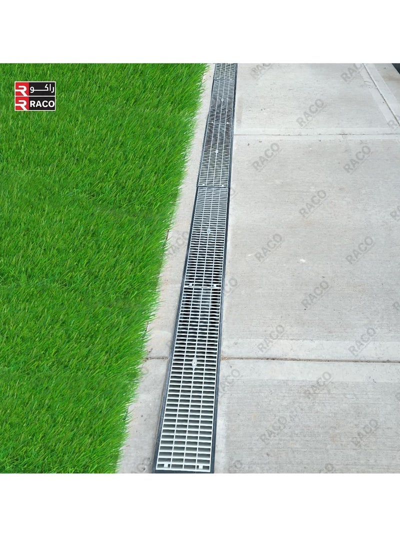 RACO Floor Grating Drainage Taurus Channel Grate for Garage, Shower, Wet Room, Roofs, Terraces, Balconies, Gardens, Corridors – 1Mtr Length 20cm Width Made in Italy  - Image 5