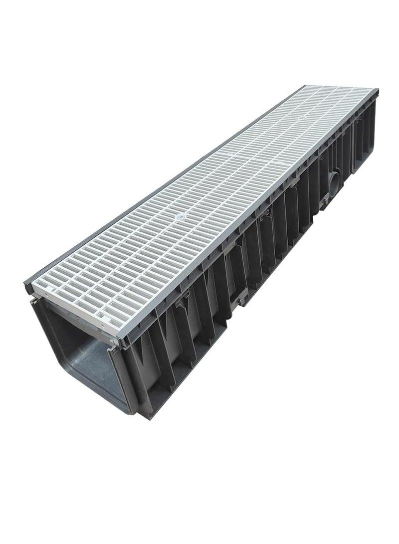 RACO Floor Grating Drainage Taurus Channel Grate for Garage, Shower, Wet Room, Roofs, Terraces, Balconies, Gardens, Corridors – 1Mtr Length 20cm Width Made in Italy  - Image 1