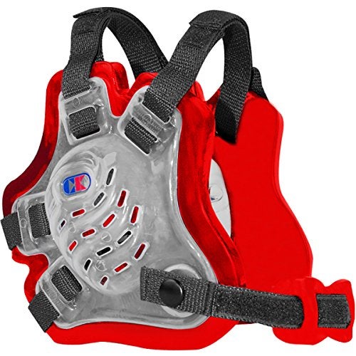 Cliff Keen F5 Tornado 4-Strap Stock Wrestling Head Gear - Trans/Scarlet/Black - Image 1