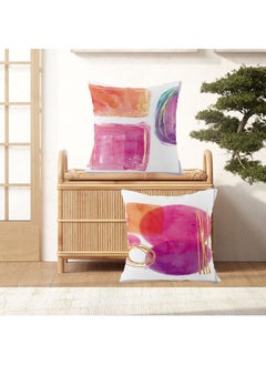 FASHION HOME مجموعة من 4 أغطية وسائد مزخرفة لديكور غرفة المعيشة والحديقة الخارجية  - Image 5