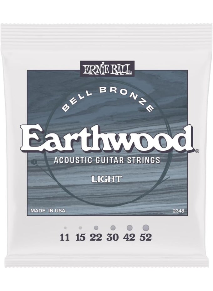 Ernie Ball P02348 Earthwood Acoustic Guitar Strings – 80/20 Bronze, Light Gauge - Image 1